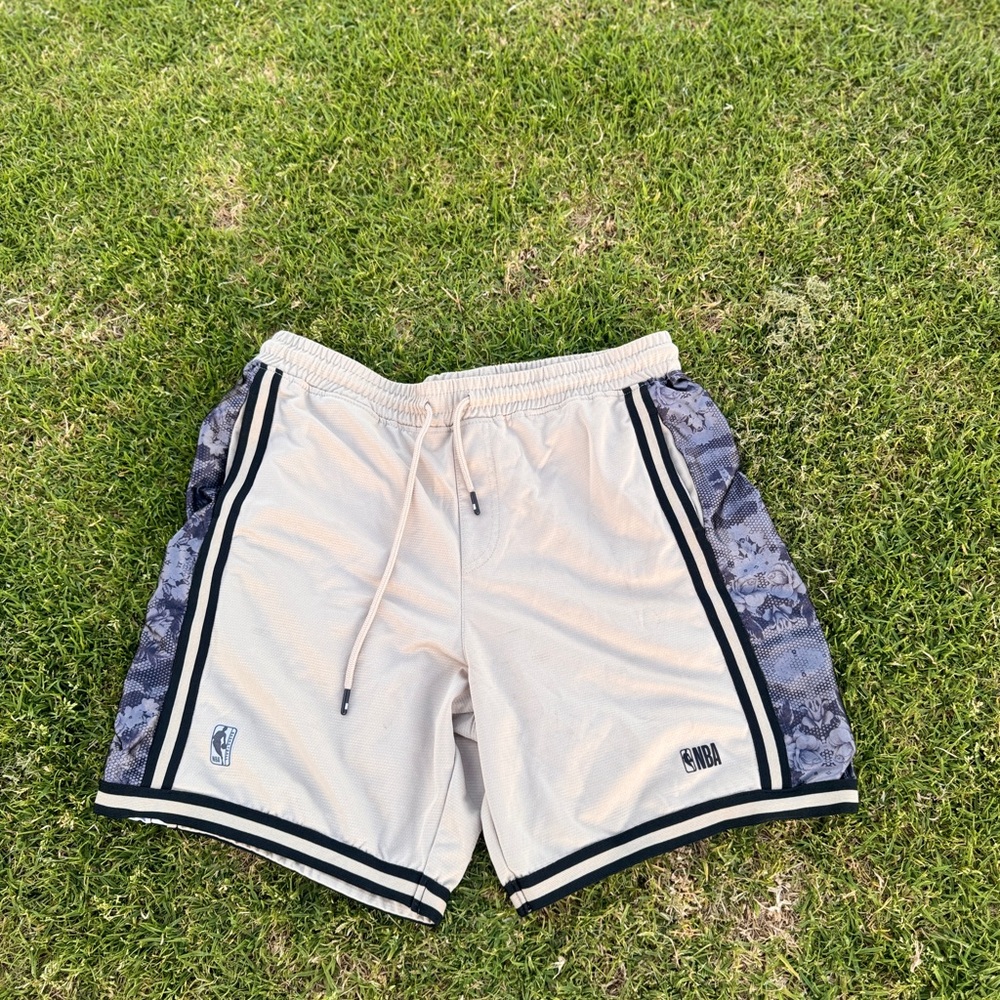 NBA Tan and Gray Athletic Shorts